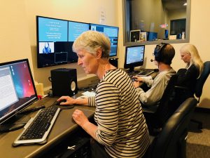 CTV members in the studio control room.